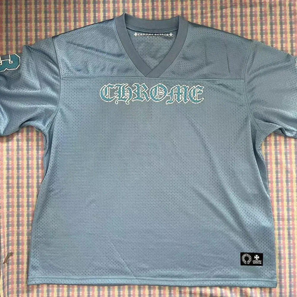 Chrome Hearts Sports Mesh Warm Up Jersey Blue - Picture 1 of 6